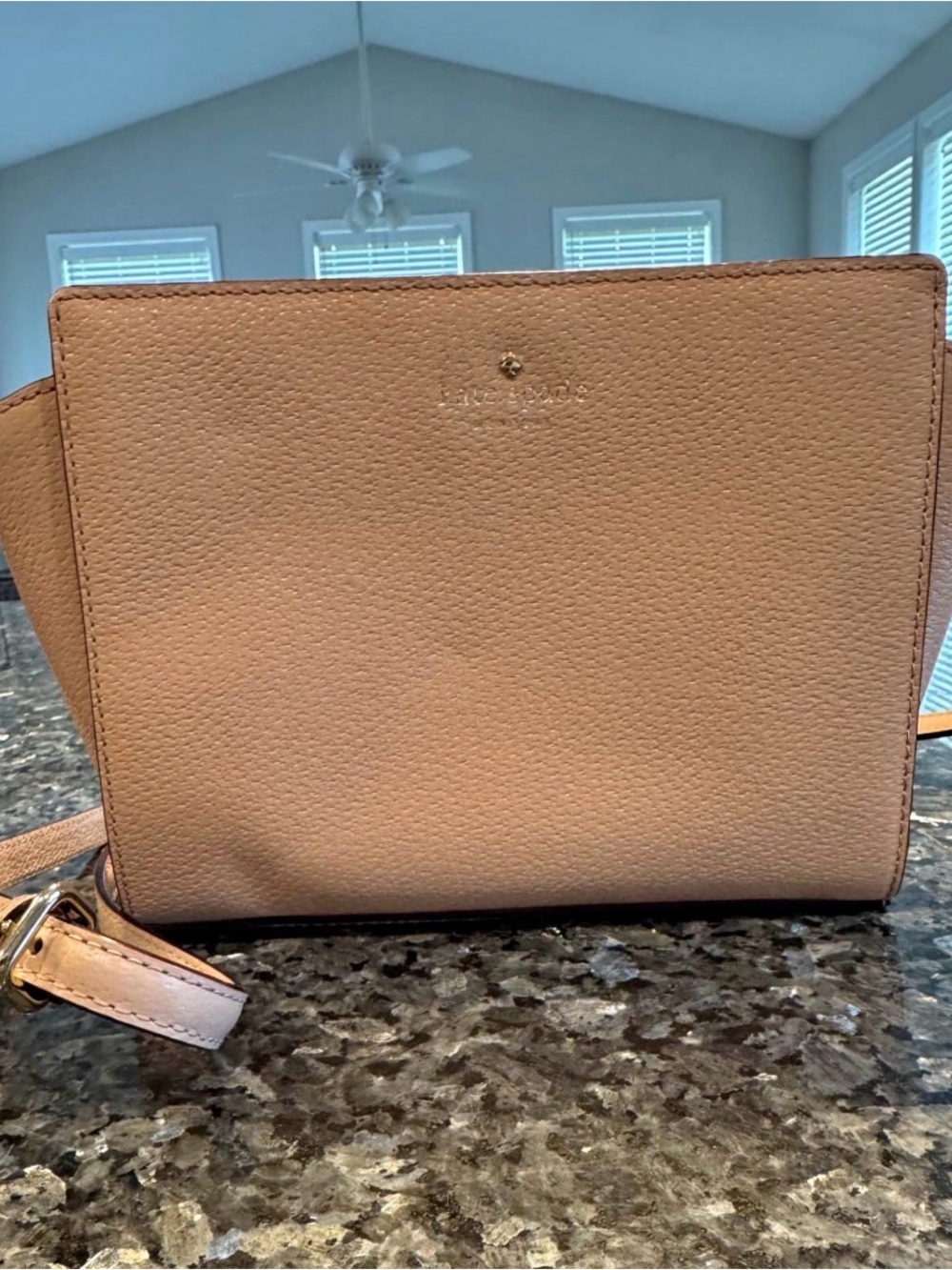 Kate Spade Blush  Pebbled Leather Crossbody